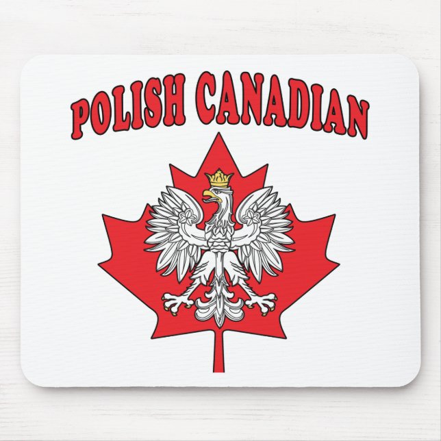 Polish Canadian With Maple Leaf Mouse Mat (Front)
