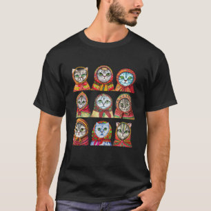 Polish Cat, Babushka Cat Design T-Shirt