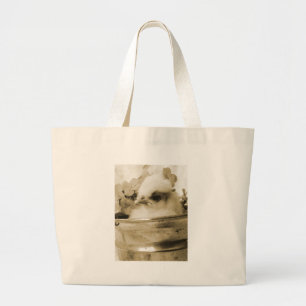 Polish Chick in Sepia Large Tote Bag