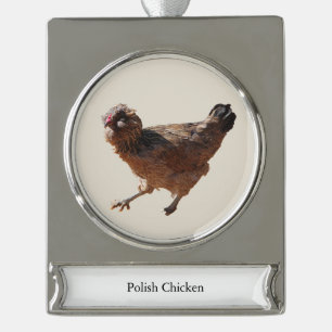 Polish Chicken banner ornament