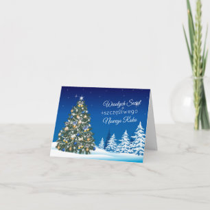 Polish Christmas Tree Baubles Holiday Card