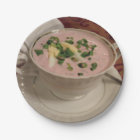 Polish Cold Beet Soup paper plates Chlodnik