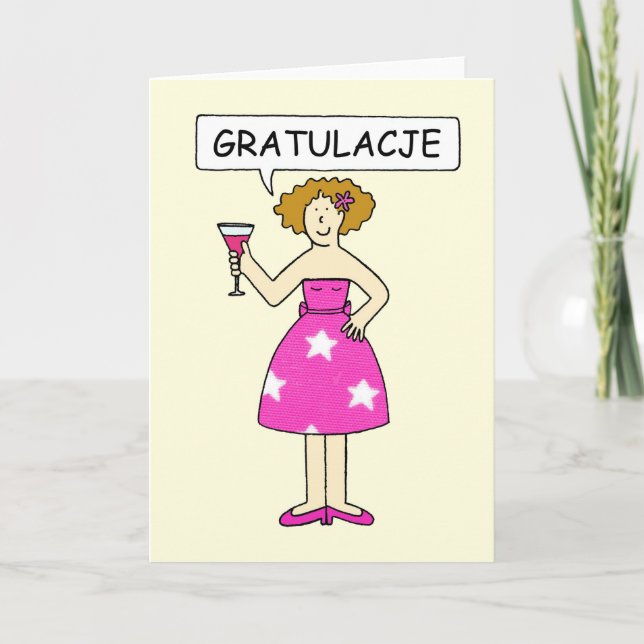 Polish Congratulations Gratulacje Card (Front)