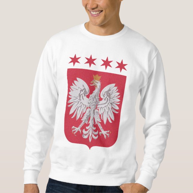 Polish Crest Chicago Flag Stars Sweatshirt (Front)