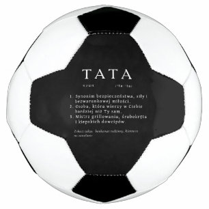 Polish Dad Gift - TATA Definition Black Football