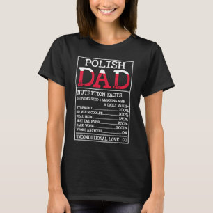 Polish Dad Nutrition Facts Poland Fathers Day App T-Shirt