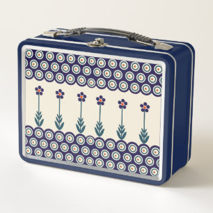 Polish design of traditional ceramics metal lunch box