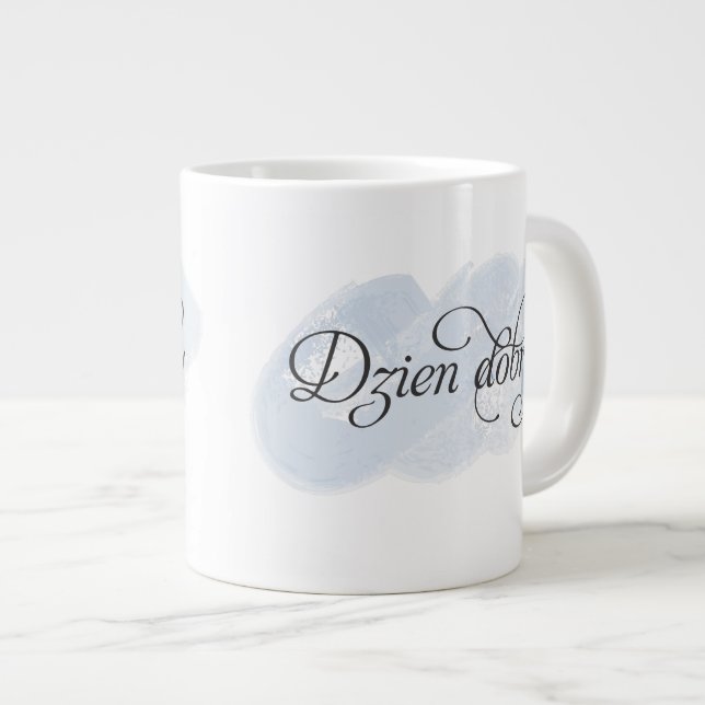 Polish - Dzien dobry Large Coffee Mug (Front Right)
