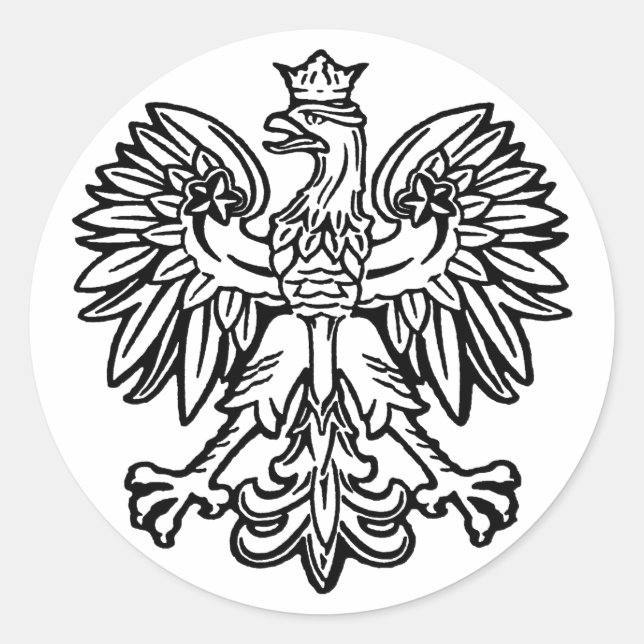 Polish Eagle Classic Round Sticker (Front)