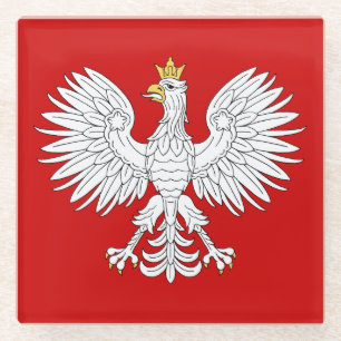 Polish Eagle Glass Coaster