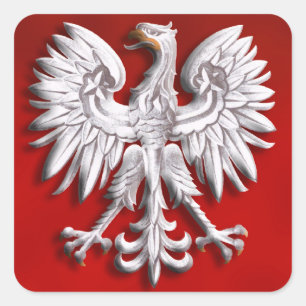 Polish Eagle Levitate Square Sticker
