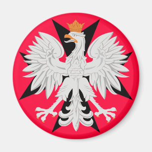 Polish Eagle Maltese Cross Magnet