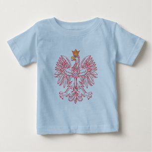 Polish Eagle Outlined In Red Baby T-Shirt