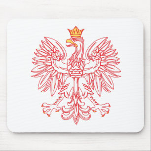 Polish Eagle Outlined In Red Mouse Mat