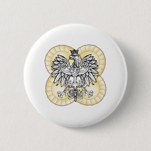 Polish Eagle Pierogi Button
