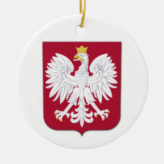 Polish Eagle Red Shield Ceramic Tree Decoration