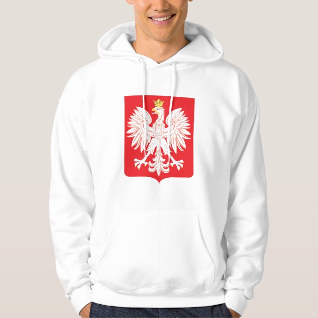 Polish Eagle Red Shield Hoodie (Front)