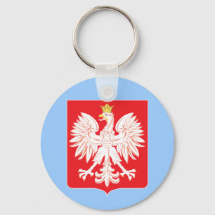 Polish Eagle Red Shield Key Ring