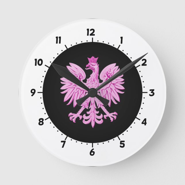 Polish eagle round clock (Front)