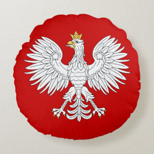 Polish Eagle Round Cushion