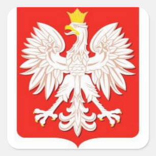 POLISH EAGLE SQUARE STICKER