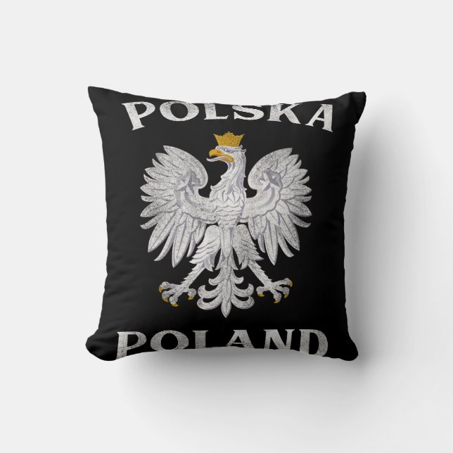 Polish Eagle T Poland Coat Of Arms Polska Cushion (Front)
