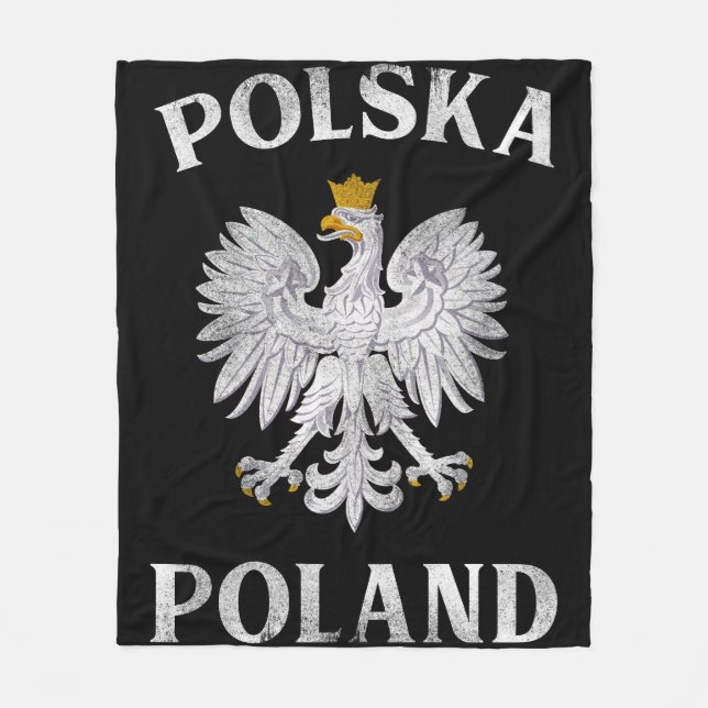 Polish Eagle T Poland Coat Of Arms Polska Fleece Blanket (Front)