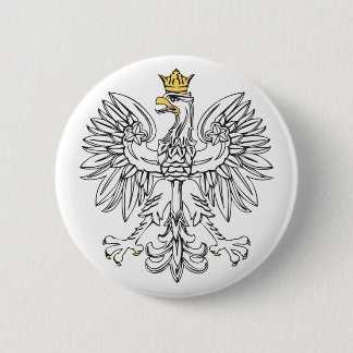 Polish Eagle With Gold Crown 6 Cm Round Badge