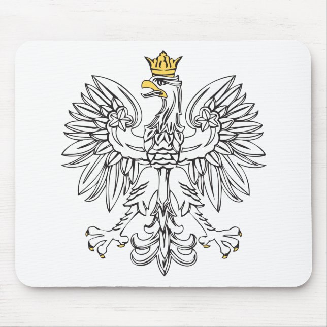 Polish Eagle With Gold Crown Mouse Mat (Front)
