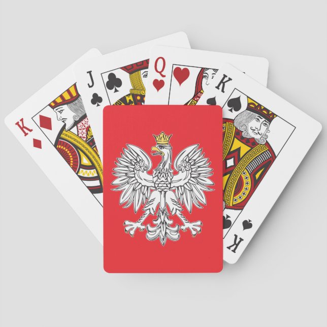 Polish Eagle With Gold Crown Playing Cards. Playing Cards (Back)