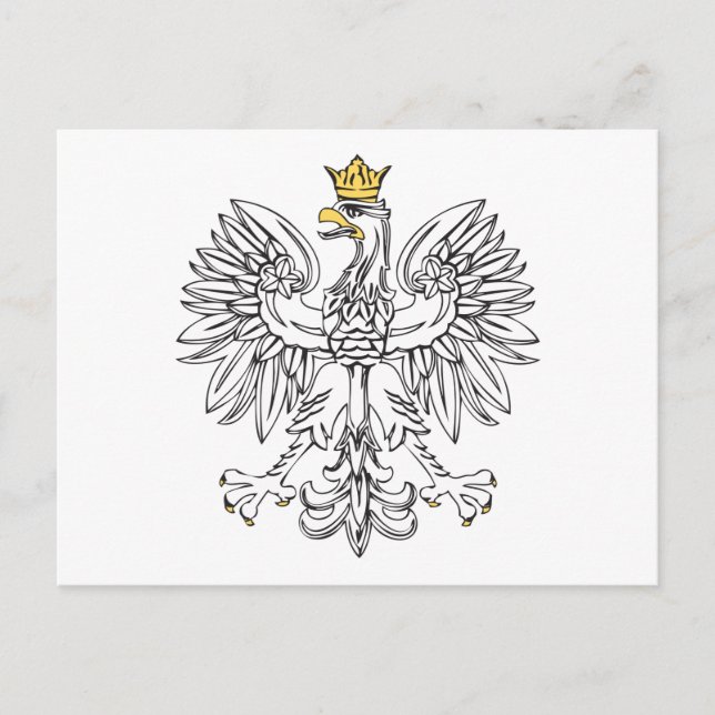 Polish Eagle With Gold Crown Postcard (Front)