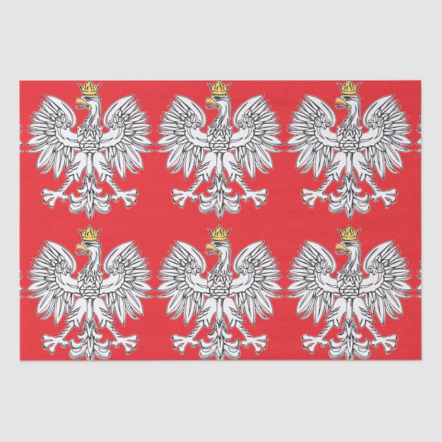 Polish Eagle With Gold Crown Tissue Paper (Front)