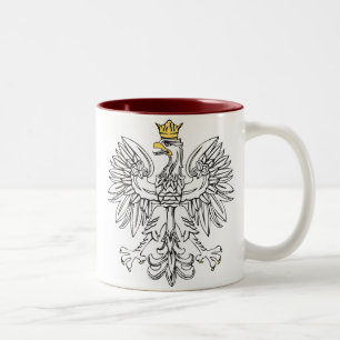 Polish Eagle With Gold Crown Two-Tone Coffee Mug