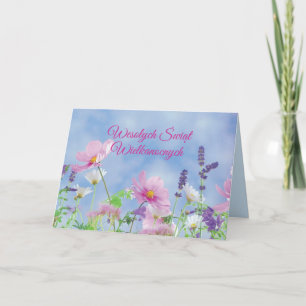 Polish Easter Blessings, Wildflowers Holiday Card