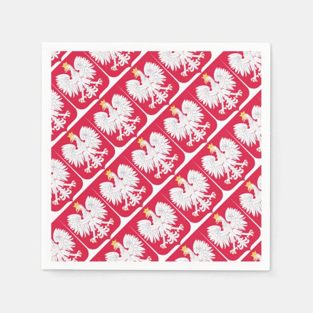 Polish Emblem - Poland Shield - Polska Herb Polski Napkin (Front)