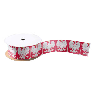 Polish Emblem - Poland Shield - Polska Herb Polski Satin Ribbon