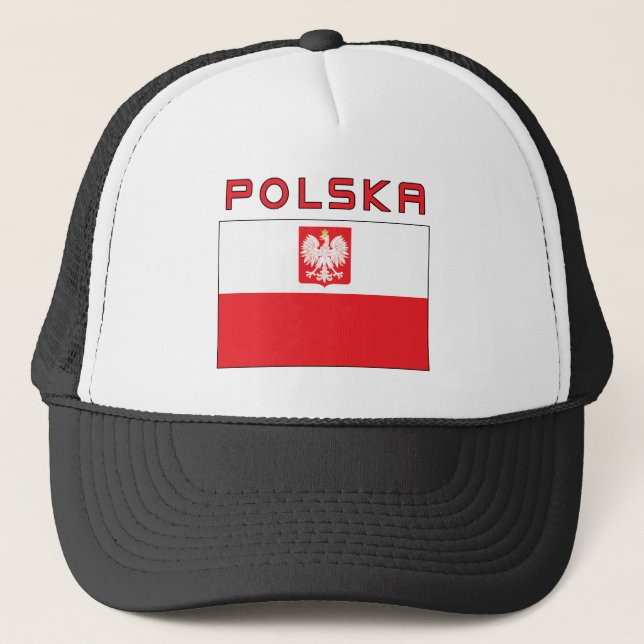 Polish Falcon Flag With Polska Trucker Hat (Front)
