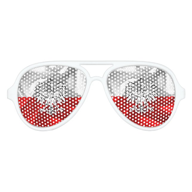 Polish flag aviator sunglasses (Front)