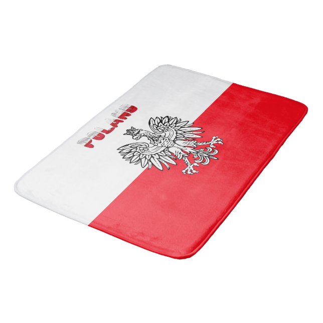 Polish flag bath mat (Angled)