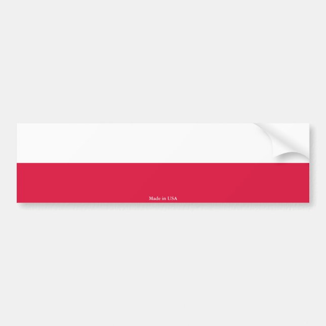 Polish Flag Bumper Sticker (Front)