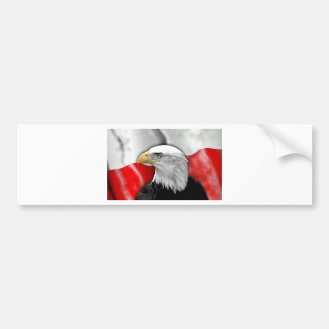 Polish Flag Bumper Sticker (Front)