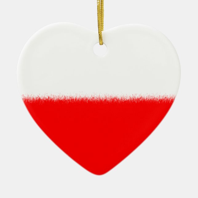 Polish Flag Ceramic Tree Decoration (Front)