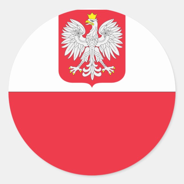 Polish Flag Classic Round Sticker (Front)