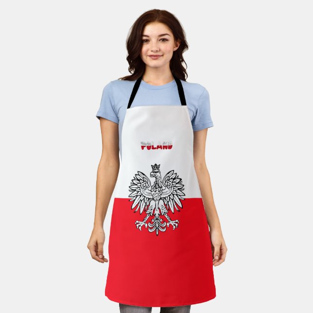 Polish flag-coat arms apron (Worn)