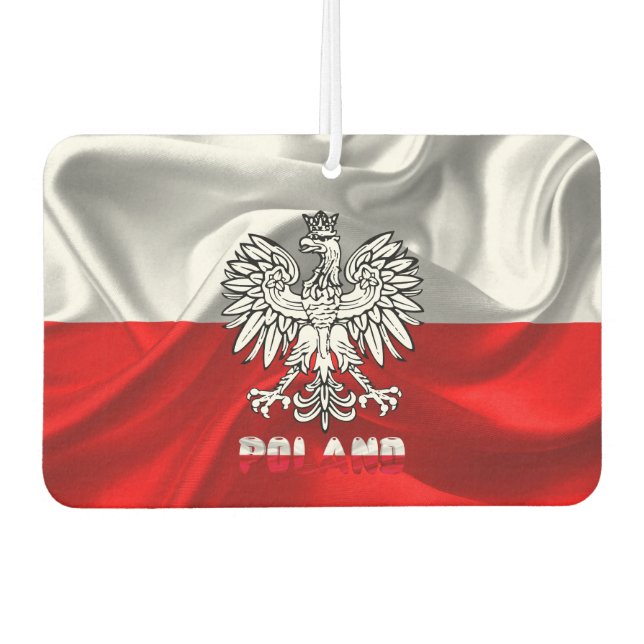 Polish flag-coat of arms car air freshener (Front)