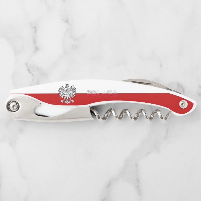 Polish flag-coat of arms corkscrew (Front)