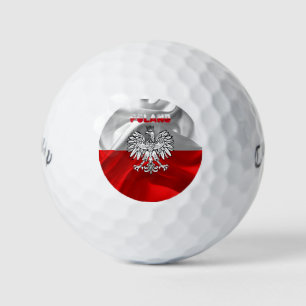 Polish flag-coat of arms   golf balls