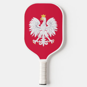 Polish Flag Coat of Arms with Initials Pickleball Paddle