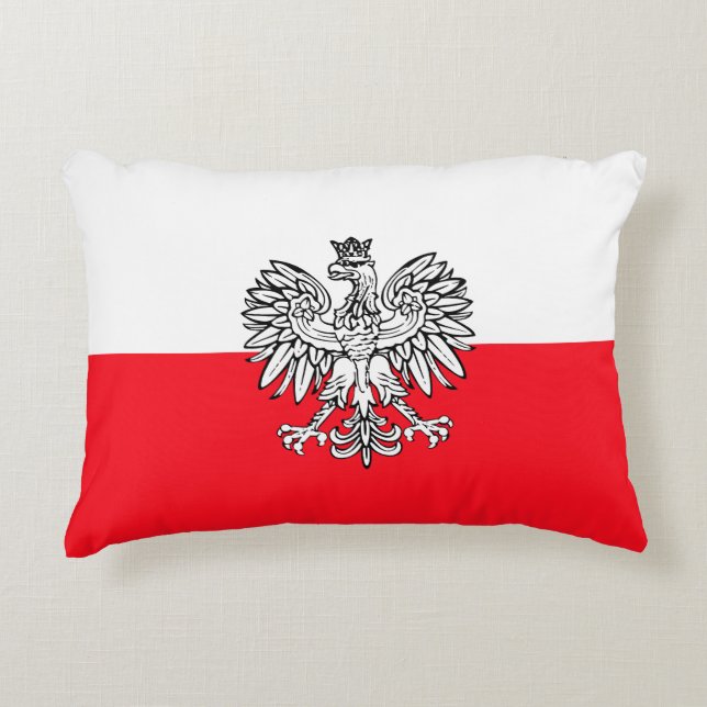 Polish flag decorative cushion (Front)