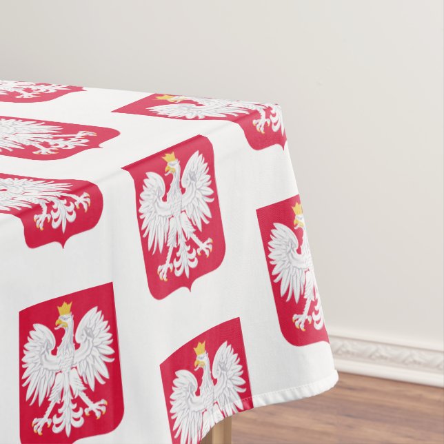 Polish Flag Eagle & Poland dining tablecloth (In Situ)